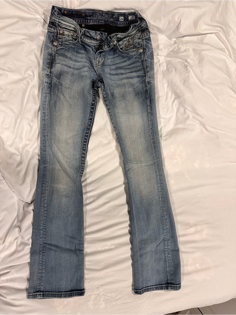 Miss Me Light Blue Boot Cut Jeans